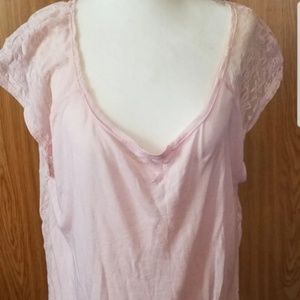 PINK Top with Sheer Back